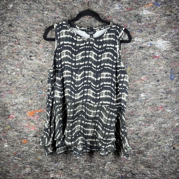 Simply Vera Vera Wang‎ Tank Top Womens 2XL Tie Dye Sleeveless Flowy Layered - Picture 1 of 11